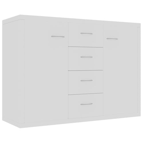 vidaXL �T�C�h�{�[�h �z���C�g 88x30x65cm �p�[�e�B�N���{�[�h, �J�b�v�{�[�h, ������, ���[�I, �r���b�t�F�T�[�o�[