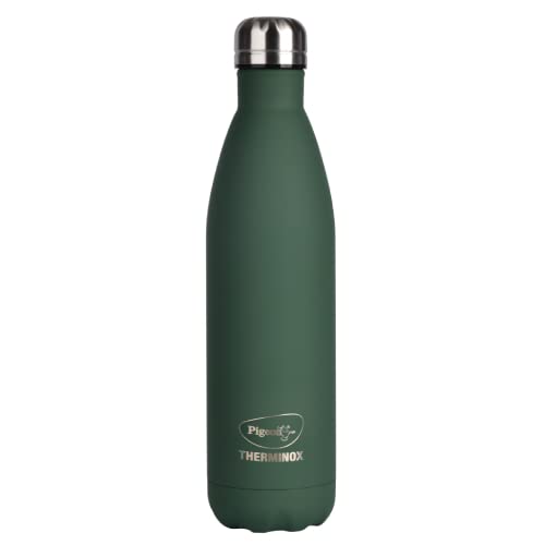 Pigeon by Stovekraft Aqua Olive Stainless Steel Double Walled Leak Proof Thermos Water Bottle with Copper Coating Inside for Better Hot and Cold Retention 750 ml (Green) (1 Year Warranty)