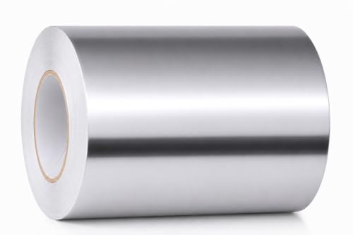 GGR Supplies AF-20R Professional/Industrial Grade High Temperature Heat Shield Resistant Aluminum Foil Tape Ideal for HVAC, Air Ducts Repair (3.6Mil): 6 in. Wide x 50 yds.