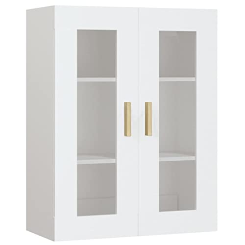 vidaXL Armario de Pared Colgante Aparador Mueble Estantería Almacenamiento Sala Estar Salón Adorno Decoración Habitación Hogar Blanco