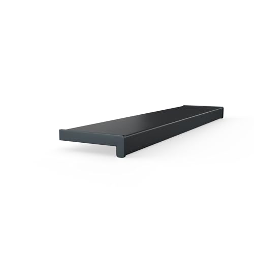 Seiletech.de Appui de fenêtre en PVC | 25 cm x 60 cm | Graphite | rebord | Pour l'intérieur | rebord | Intérieur | Vendu au mètre | Salon | Décoration |...