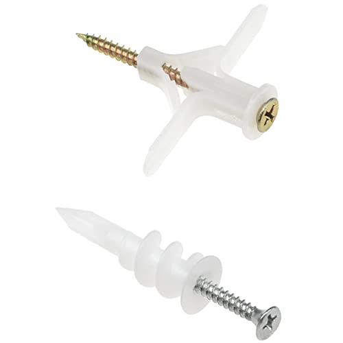 40 Sets of Drywall Anchors,Expansion Plugs and Screws for The Plasterboard Fixation