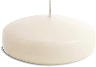 Exquizite Floating Candles for Centerpieces - Bulk Pack of 16 Ivory Unscented Long