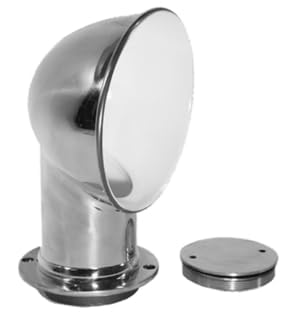 Buchan Marine Round Dorade Cowl Vent with Deck Plate Ring and Cover, Durable Construction - 3