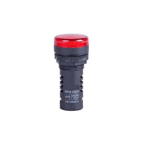 Luz indicadora de señal ND16-22D/4 380VF roja para paneles