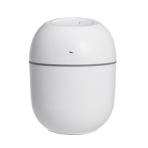 Humidificador portátil de niebla fría alimentado por USB con 2 niveles, funcionamiento silencioso, luz nocturna, función de ventilador, temporizador, apagado automático, fácil limpieza para dormitorio
