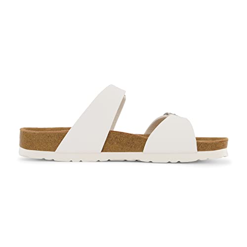 CUSHIONAIRE Women's Liam Cork footbed Sandal with +Comfort4