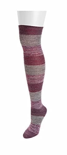 Image of Women's Stripe Over the Knee Sock Size 6-11 (PlmGry)