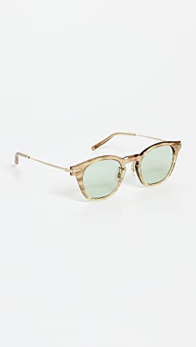 Oliver Peoples Eyewear Len Sunglasses, Hinoki Tortoise/Green Wash, One Size3
