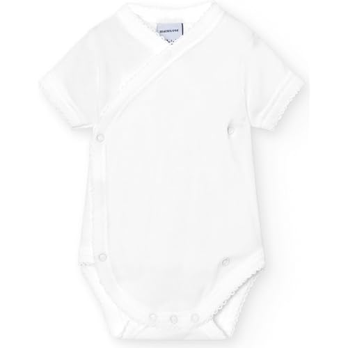 Babidu 1157 Body m/c Cruzado Canale 1x1 Ropa de Bautizo, Blanco (Blanco 1), Bebé Prematuro (Tamaño del Fabricante:00) Unisex bebé