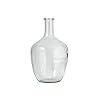 Serene Spaces Living Clear Glass Bottle Vase, Farmhouse Style Curvy Bottle Vase for Coffee Table, Fireplace Mantel, Indoor Decorations, Long-Stemmed Plant Vase, Measures 6" Diameter & 10" Tall