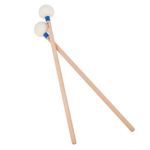 Baquetas de percusión con mango de madera y punta de fieltro, 2 piezas miniatura 1