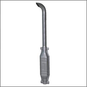MARMITTA IN ACCIAIO SPECIALE AL TITANIO TUBO CURVATO 1070MM D 45 TRATTORI FIAT LANDINI MASSEY FERGUSON E VARI