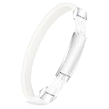 [TRAOO] 静電気除去 ブレスレット 静電気除去ブレス おしゃれ 静電気防止 磁気 ゲルマニウム スポーツ シリコンブレスレット 磁気 チタン ゲルマニウム 男女兼用 24cm調整可能 磁気ボタンでより使いやすく 防水防塵滑り止め 秋 冬 乾燥 スポーツ 【白です】