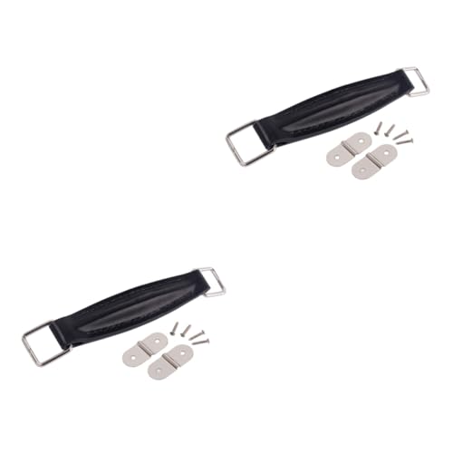 SUPVOX 2 Peças Alça De Alto-Falante Arnês De Couro Pulseira De Relógio De Couro Preto Pulseira De Am