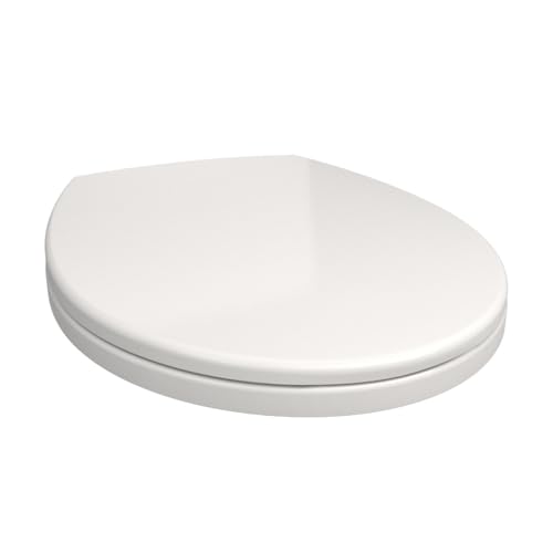 Soft Close White Toilet Seat Quick Release for Easy Clean Oval Toilet Seat Standard Size Toilet Seat Durable Loo Seat Premium UF Material Top Fitting by AAN®