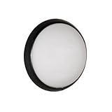  L\'ebenoid - Hublot fluo 13W+13W Ø 300mm anthracite polycarbonate avec lampes G24q-1 4000K ballasts elec CL2 IK10 IP44 ALIUM EBENOID 078327