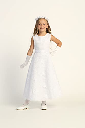 First Communion Dress for Girls - 1st Holy Communion Dresses - White Baptism LDS Vestidos de Primera Comunion4
