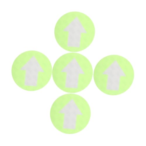 Happyyami 5pcs Reflective Directional Markers Fluorescent Outdoor Trail Sign Stickers for Camping Stairways and Hunting Arrow Indicators for Enhanced Visibility