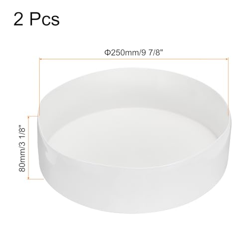 Image of uxcell 2pcs Rubber End Caps 250mm(9 7 /8 inch Inch) ID x 80mm(3 1 /8 Inch) H Vinyl Round Tube Bolt Cap Cover Screw Thread Protectors White