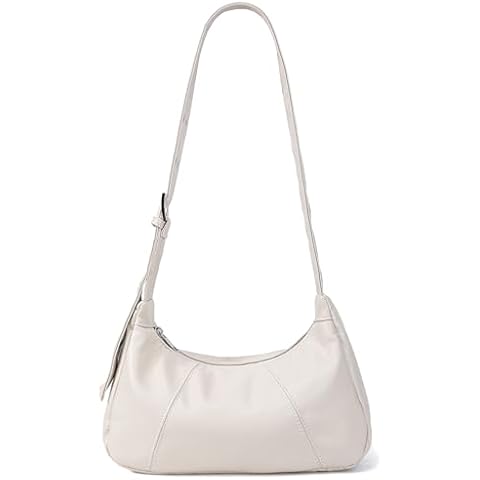 AOCINA Hobo Bags for Women Lightweight Soft Shoulder Bag Small Crossbody Purse with Adjustable Strap(Soft PU Leather Beige) Cover