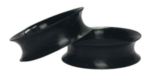 1 PAIR (2pcs) SILICONE EARSKIN TUNNELS Double Flare Gauges Super Ultra Thin Soft Flexible Flesh Plugs 10422