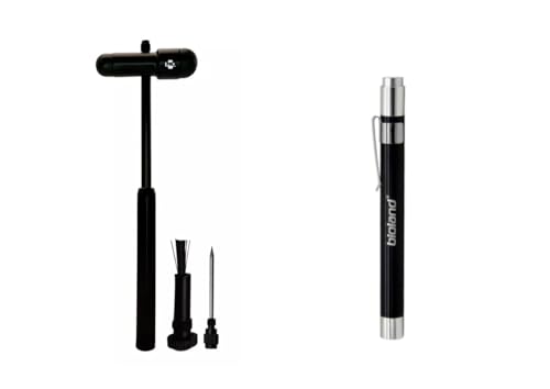 Kit Martelo Neuro/fisio/reflexo Buck Preto + Lanterna Preto