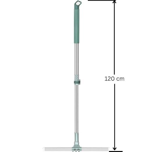 Image of Rotating Floor Squeegee with Long Handle - Heavy Duty Bathroom & Floor Wiper with 180-Degree Swivel Head - Multifunctional Magic Broom Sweeper for Tiles, Glass, Shower & Home Cleaning, Indoor Cleaning