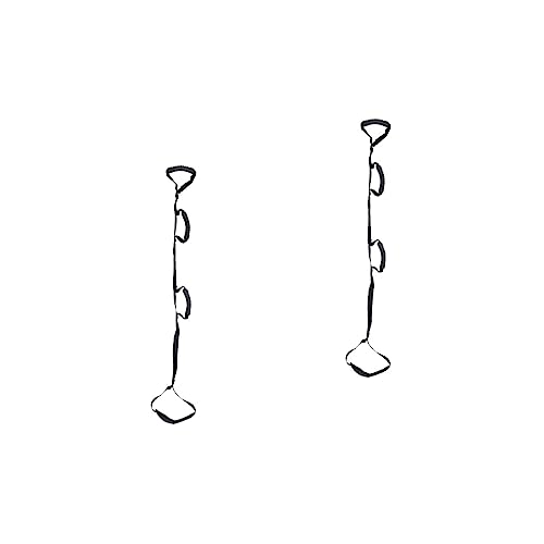 Healeved 2pcs Leg Lifting Belt Elderly Leg Lifter Auxiliary Belt for Leg Sock Assist Device for Elderly Thigh Lifter Strap Disabled Leg Lifter Hip Kit Reacher Grabber Knee Strap Black Nylon