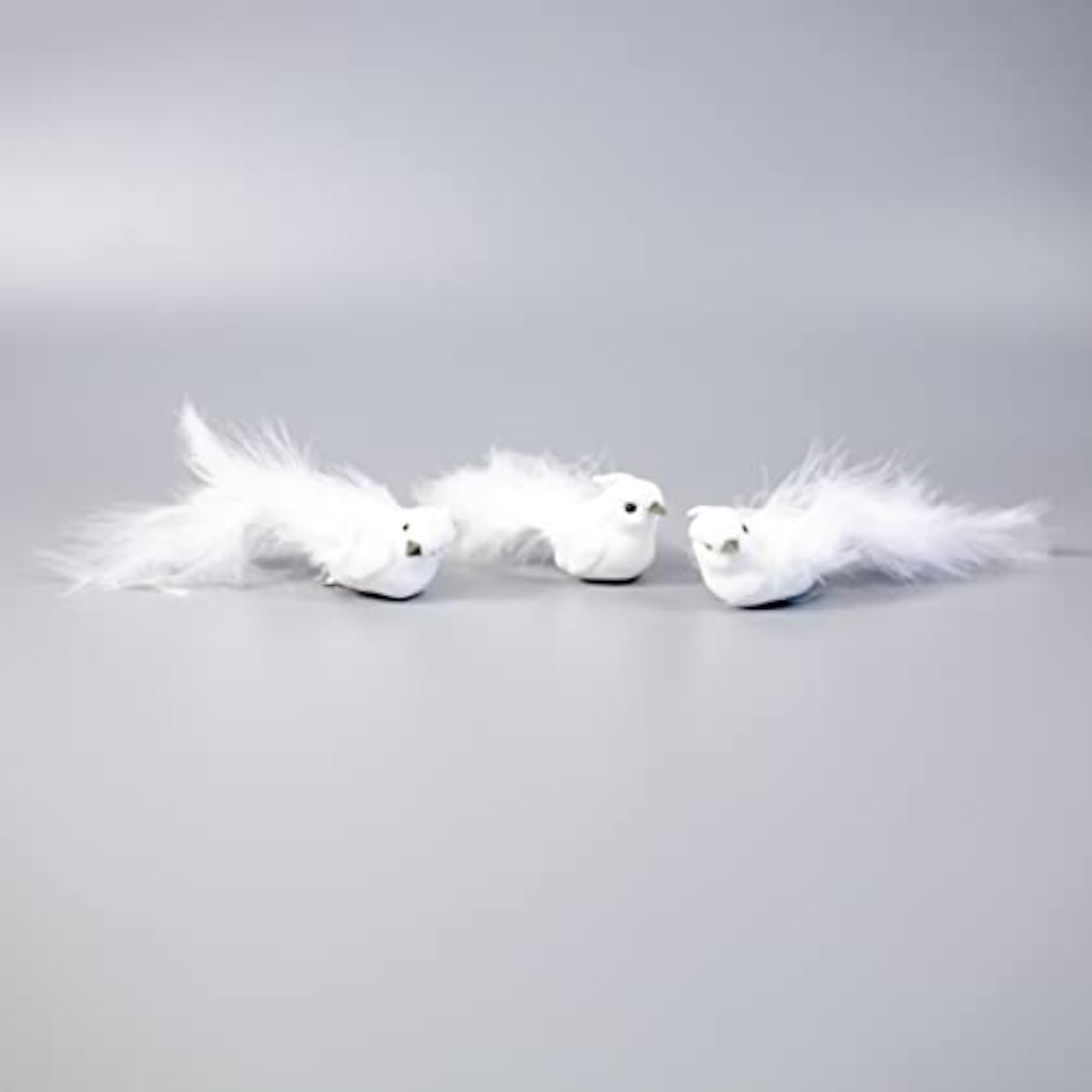 Artificial Dove Bird Decorations Set of 9