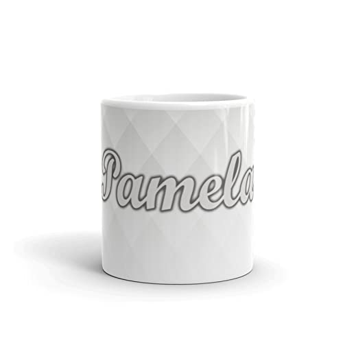 RISH Coffee Tea Mug Ceramic 350 ml | Pamela Name Design Printed Cups