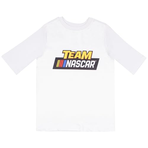 NASCAR Boys 2-Piece Swim Set - Short Sleeve Rash Guard Swim Shirt and Matching Swim Trunks Bundle for Kids2