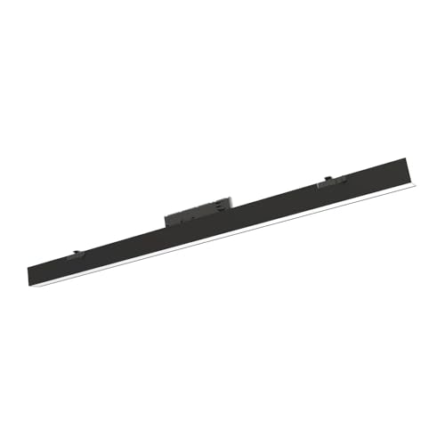 damastoreitalia Barra LED Lineare per Binario Trifase 40W Luce calda, fredda, naturale, 110°, Professionale per Negozi e Showroom (Nero)