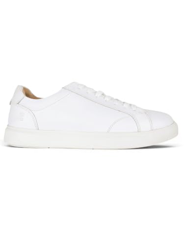 Image of Thomas Crick Men's Theo Genuine Leather Sneakers | Premium Smart Casual Lace-Up Shoes with Cushioned Collar & Anti-Slip Rubber Sole, UK Size 6-11