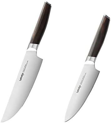 Lebabo Kitchen Knife- Professional 8 inch Chef's Knife and 5.5 inch Utility Knife- SUS304 5-Layer Clad Stainless Steel- Ultra Sharp Kitchen Knife for Meat Food Vegetable
