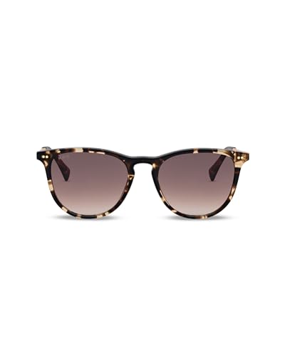 Kapten & Son Sonnenbrille Rome Crystal Tortoise Brown | Sonnenbrille Damen Braun mit Sonnen- und UV-Schutz | Für schmale bis mittlere Kopfgrößen | Stylische runde Gläserform | Goldene Akzente