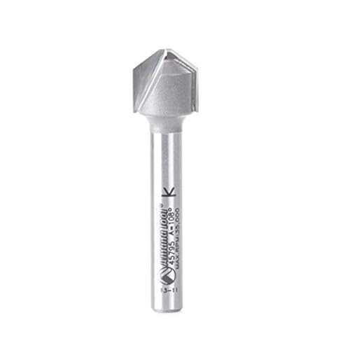 Image of Amana Tool - 45795 Carbide Tipped Double Edge Folding V-Groove 108 Deg x 0.090 inch Tip Wi