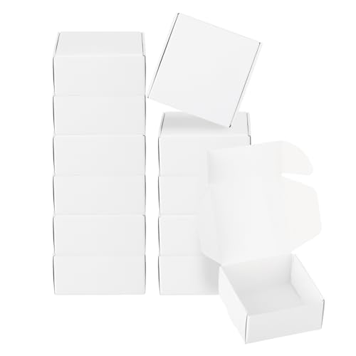 Boîte à savon en papier PATIKIL blanche lot de 20 pour emballage cadeau carré de 6x6x3 cm