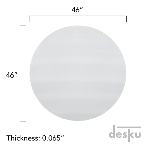 Desku - Circle Gaming Chair Mat, Computer And Office Chair Mat For Hard Floors, Clear, 46 Inches #TOP1