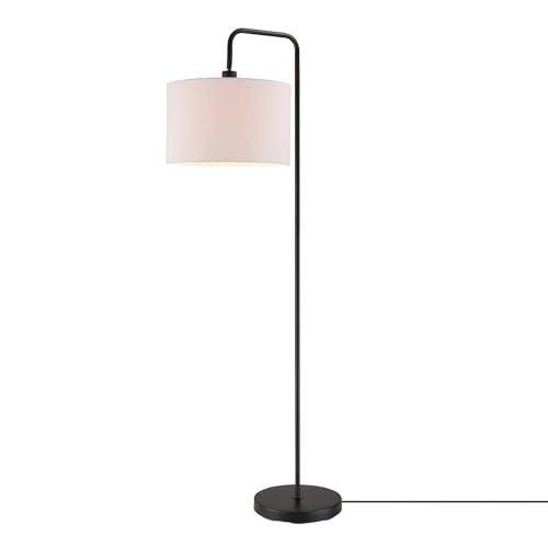 Globe Electric 67065 Barden 58" Floor Lamp, Matte Black, White Linen Shade, On/Off Socket Rotary Switch by Globe Electric - Image 6