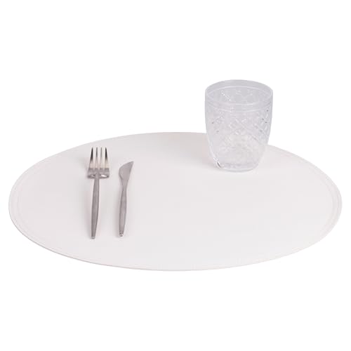 Set de table blanc en PVC Ø39 cm Horeca White pour repas - Lot de 6 - 4