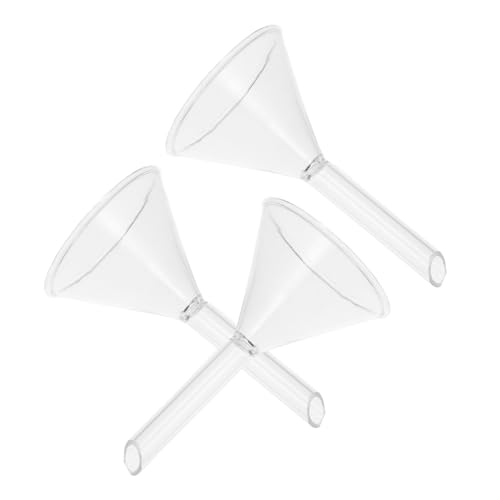 CIYODO 3pcs Glass Funnel Scientific Funnel Glass Filter Funnel Laboratory Filter Funnel Scientific Filling Funnels Filter Funnel for Laboratory Glass Scientific Filling Funnel Transparent