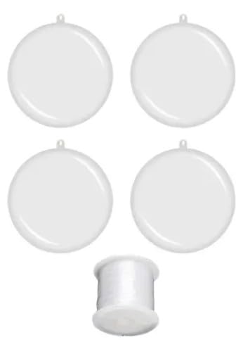 Boules de Noël transparentes à remplir de 8 cm pour suspension DIY et sapin