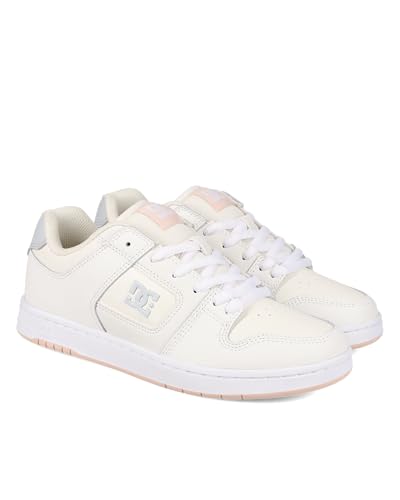 DC Shoes Women's Manteca 4 Sneaker, Lily White/Grey/Blush, 6