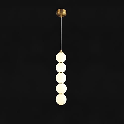 Suspension fil lumières en verre réglable 5 têtes luminaire nordique chambre et restaurant