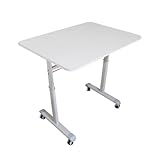 Verstellbarer Roll-Laptop-Schreibtisch mit Rollen, tragbarer Heimbüro und Betttisch, höhenverstellbar für einfaches Li, ideal für Arbeit und Studium