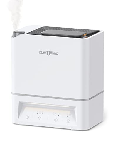 加湿器 卓上 除菌加湿器 2023年最新型 卓上加湿器 PARIS RHÔNE 電解水除菌 超音波式 大容量 4L 強化除菌モード 上から給水 最大40時間連続加湿 28dB極静音 スマートな恒湿機能 360度回転ノズル LEDライト 空焚き防止 ウイルス・かぜ・花粉対策 広い給水口 お手入れ簡単 オフィス/リビング/寝室のサムネイル