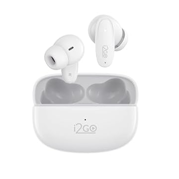 I2GO, Fone de Ouvido, Bluetooth 5.3, TWS, Air Buds GO 2.0, Controle Touch, 40 Horas totais de Bateria, Microfone com ENC, Isolamento Acústico, Branco, i2GO Plus