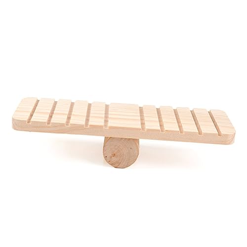 Parliky ハムスター用木製シーソーおもちゃ 小型ペットの遊び場 耐久性のある素材 サイズ調整可能 ハムスターやマウスにな遊具