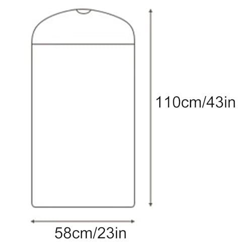 Premium Garment Bag for Hanging Clothes, Dustproof & Breathable Cotton, Zippered Storage for Coats, Jackets, Shirts - 58x130cm (23x51in) - Travel & Closet Organizer2